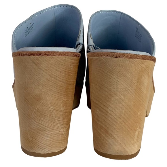 Antonio Melani Kimberly Whitman Camellia Leather Clogs Blue Size 8.5 M - Picture 5 of 7